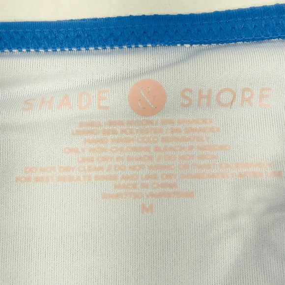 Shade And Shore Women's Size Medium 8-10 High Waist Bikini Swim Bottom Blue New - Picture 5 of 8